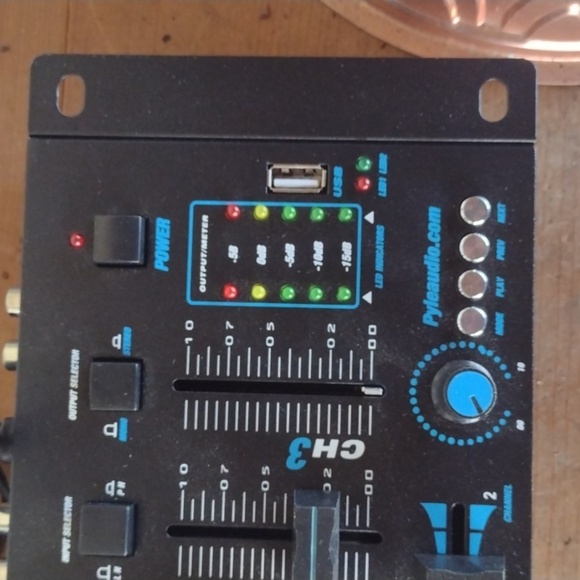 Pyle PMX7BU AudioDJ MP3 Mixer with Power Adapter NWT - Picture 2 of 6